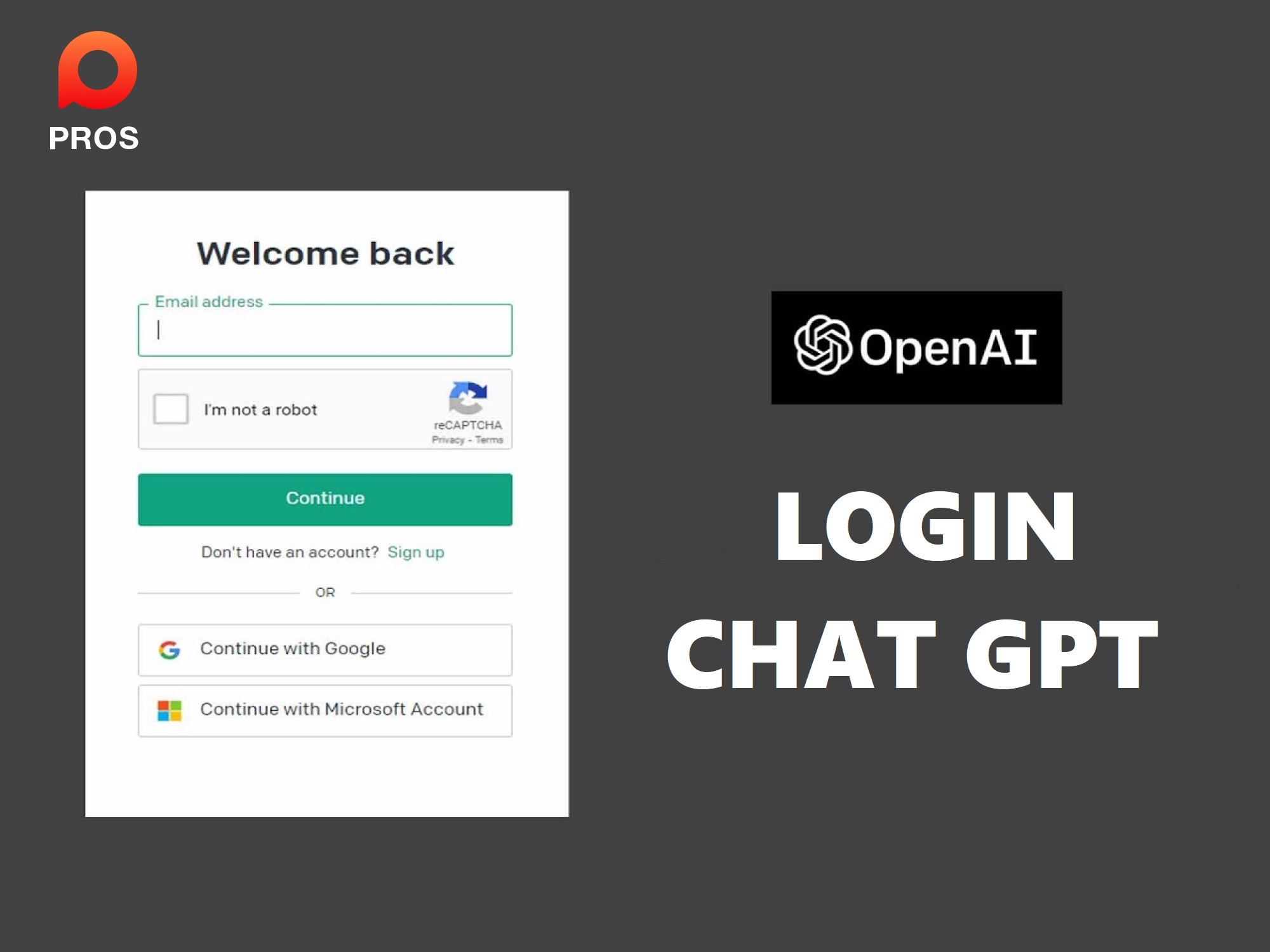 Login Chat GPT to access facilities