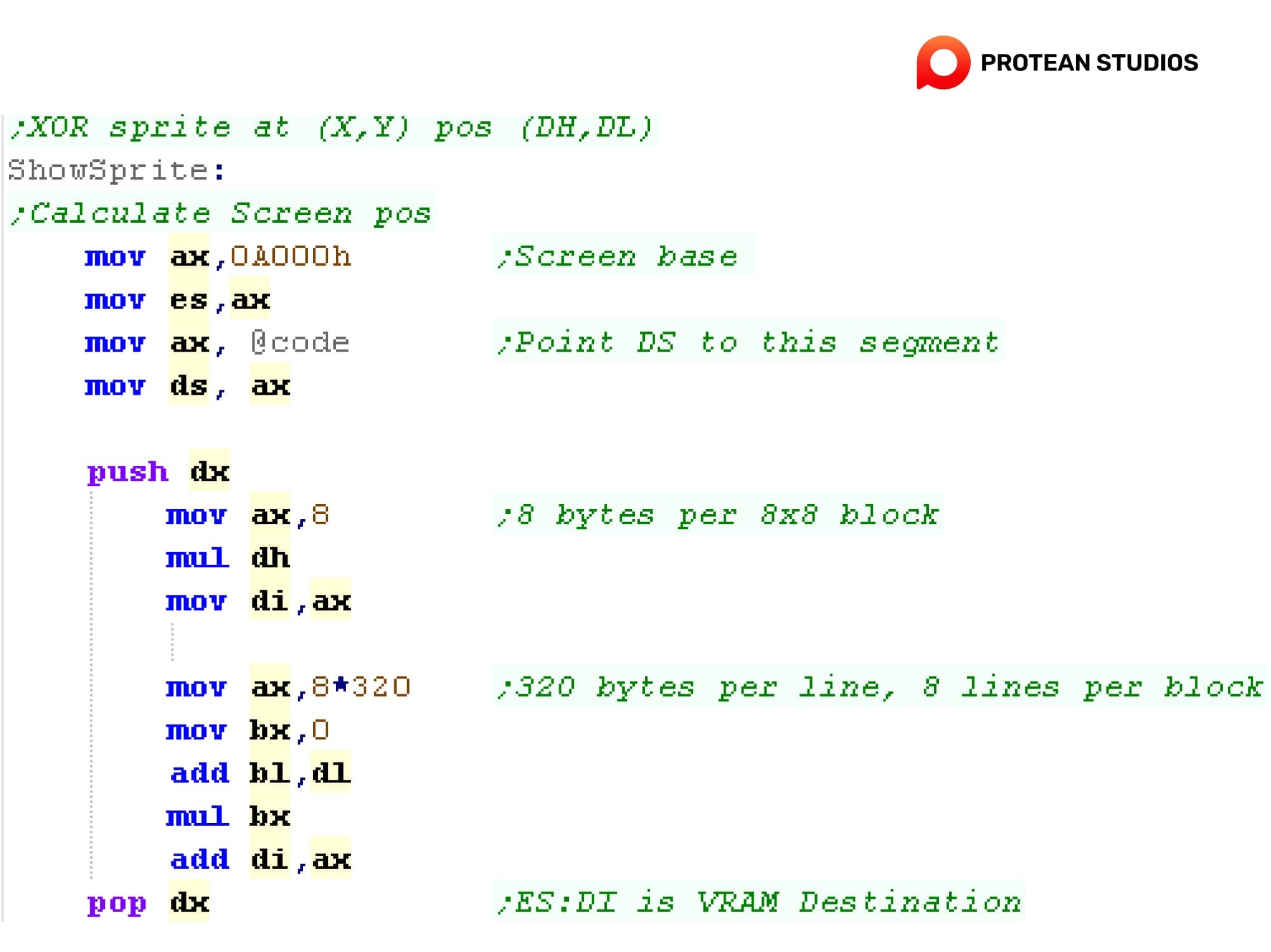 Example of code in software development